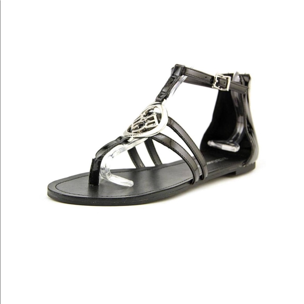 ✨BCBG✨ BLACK PATENT GLADIATOR SANDALS